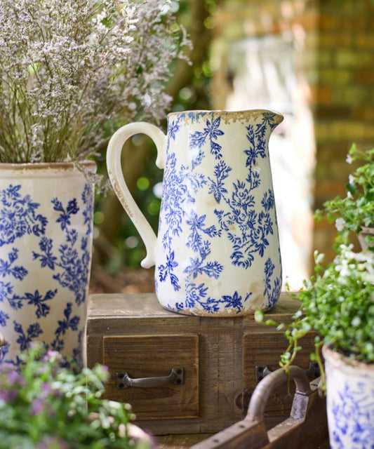 BLUE FLORAL JUG