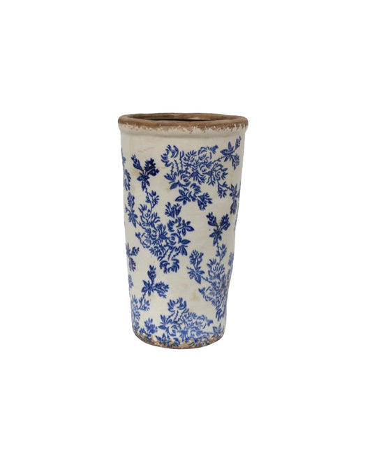 BLUE FLORAL VASE