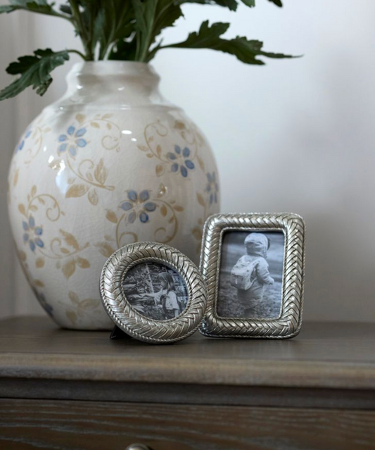 BRAIDED ROPE 2.5 X 3.5" ROUND PHOTO FRAME