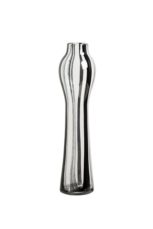 BLACK STRIPED BOTTLE VASE - LARGE