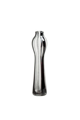 BLACK STRIPED BOTTLE VASE - SMALL