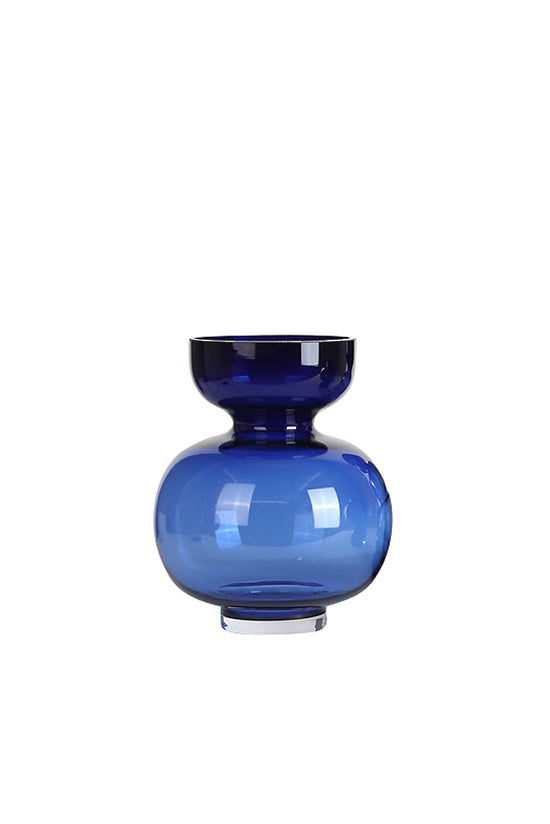 BLUE GLOBE VASE - WIDE