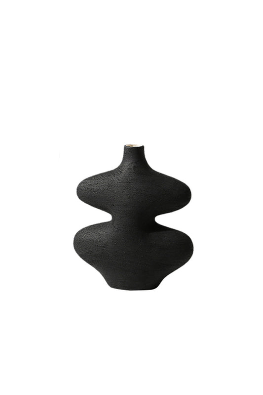 BLACK CURVE VASE - SMALL