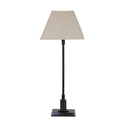 LUXOR RECTANGLE LAMP BASE - DARK BRONZE/BLACK FINISH