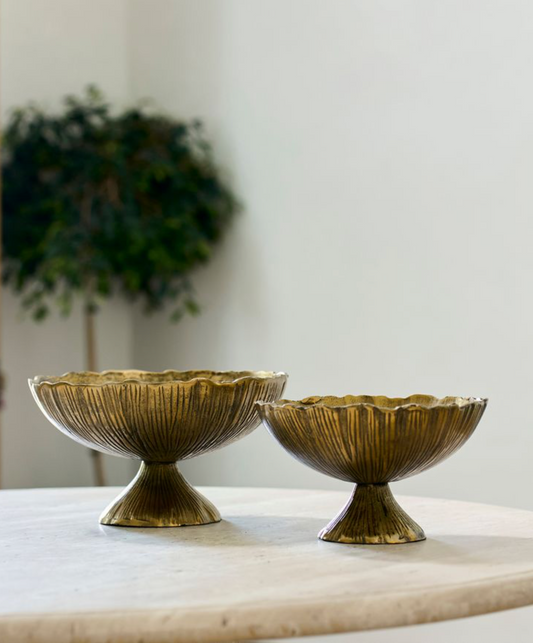 PETAL BOWL ON STAND - LARGE