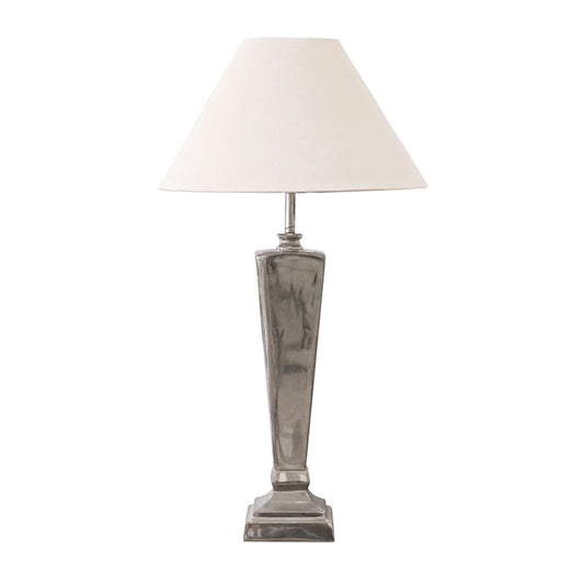 LONDON SQUARE TAPERED LAMP BASE - NICKEL FINISH