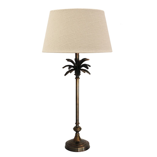 CARIBBEAN ANTIQUE BRASS FINISH PALM LAMP BASE - TALL