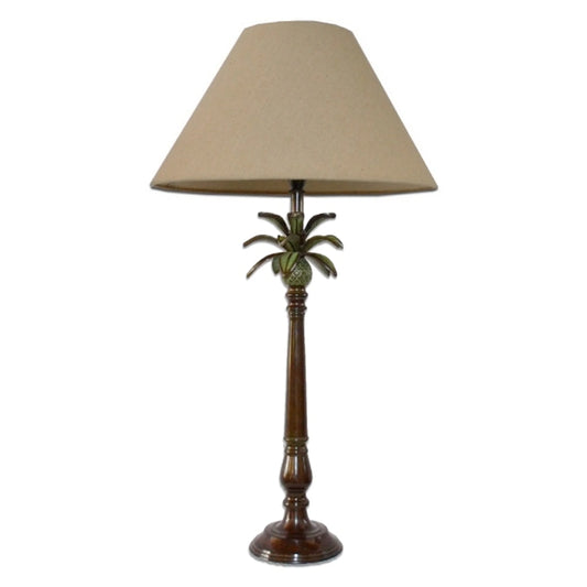 PINEAPPLE LAMP BASE WITH LEAVES - BRONZE FINISH