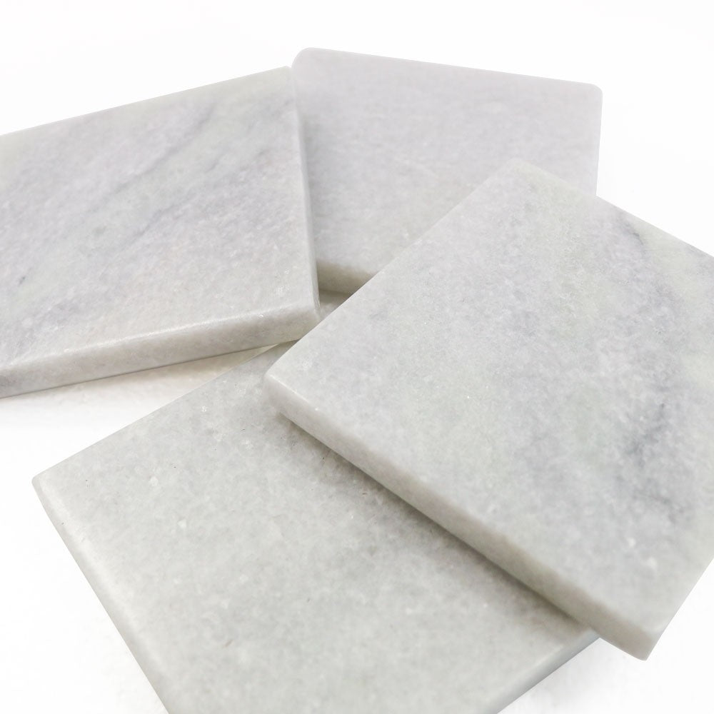 MAKRANA MARBLE SQUARE COASTERS - SET OF 4