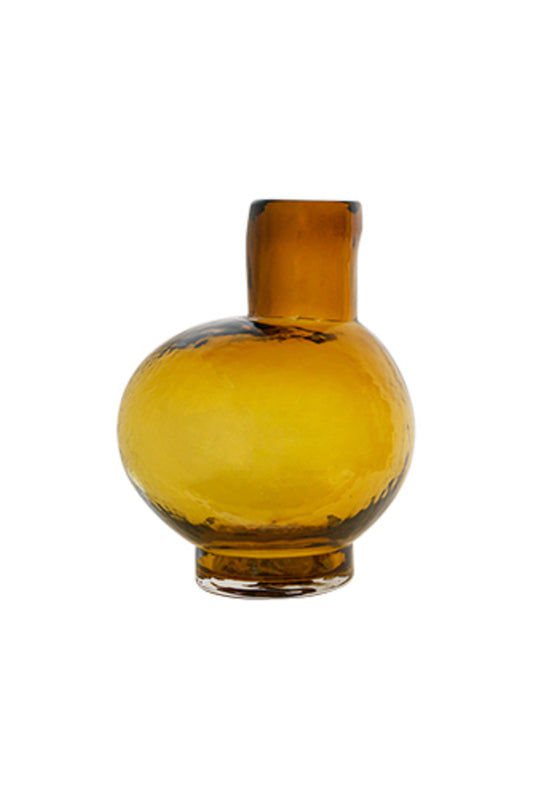 CLARA AMBER GLASS VASE - SMALL