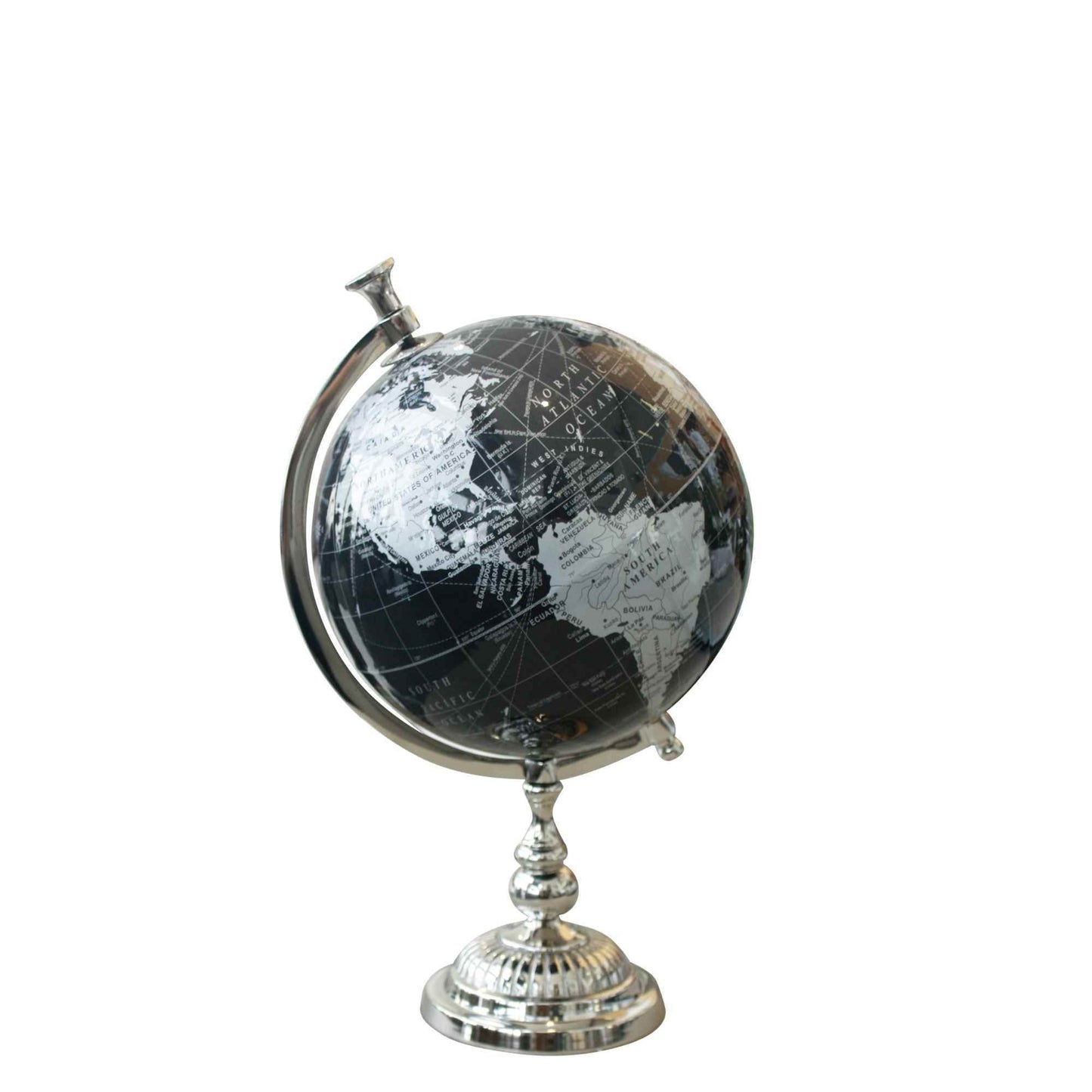 LAMINATED PAPER GLOBE ON ALUMINIUM STAND