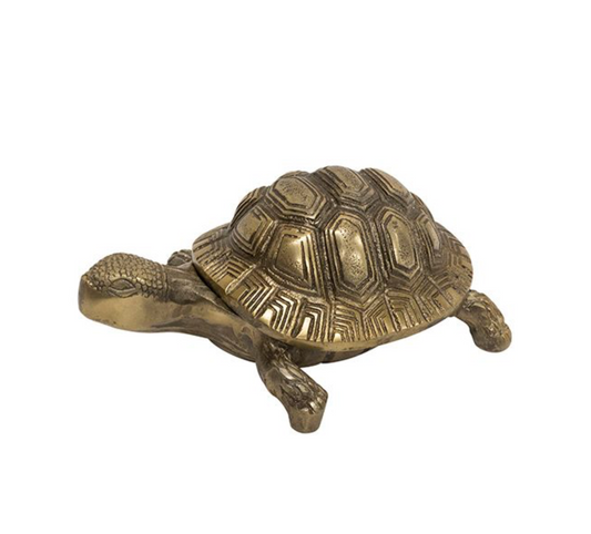 ANITQUE GOLD TURTLE BOX