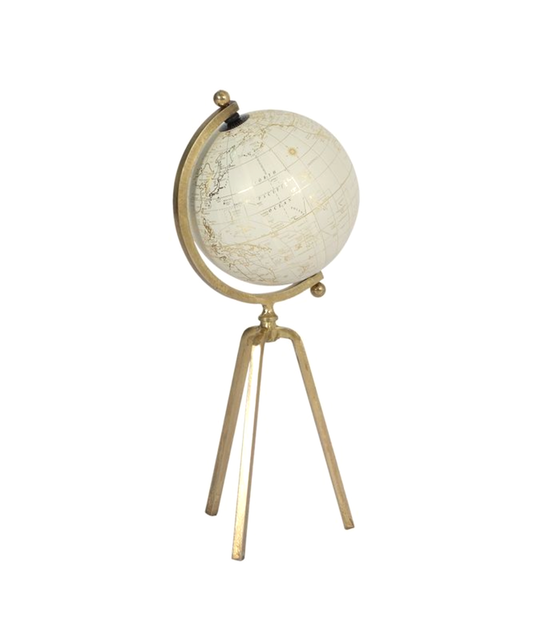 CREAM GOLD GLOBE - LARGE