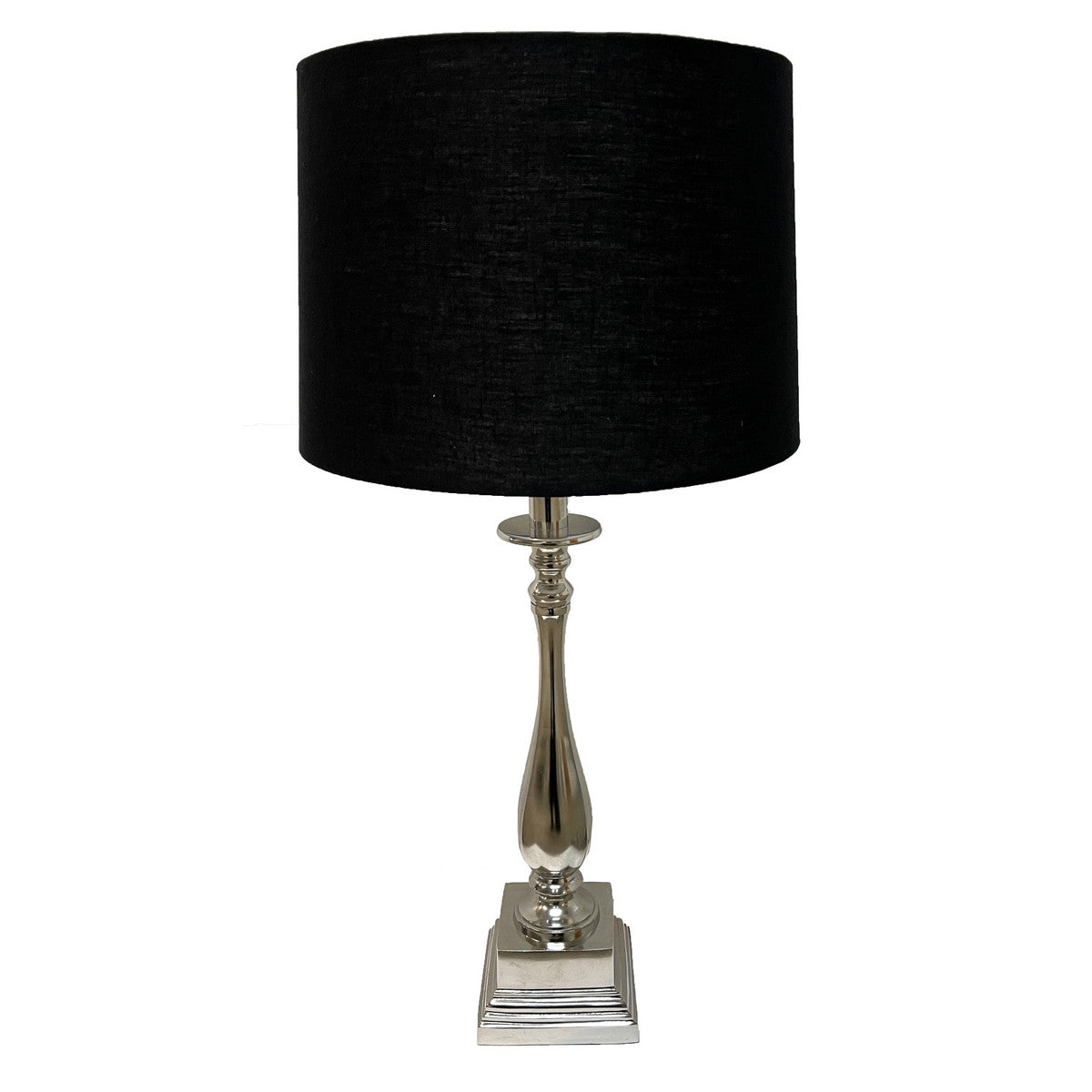 DALTON TABLE LAMP WITH BLACK LINEN SHADE