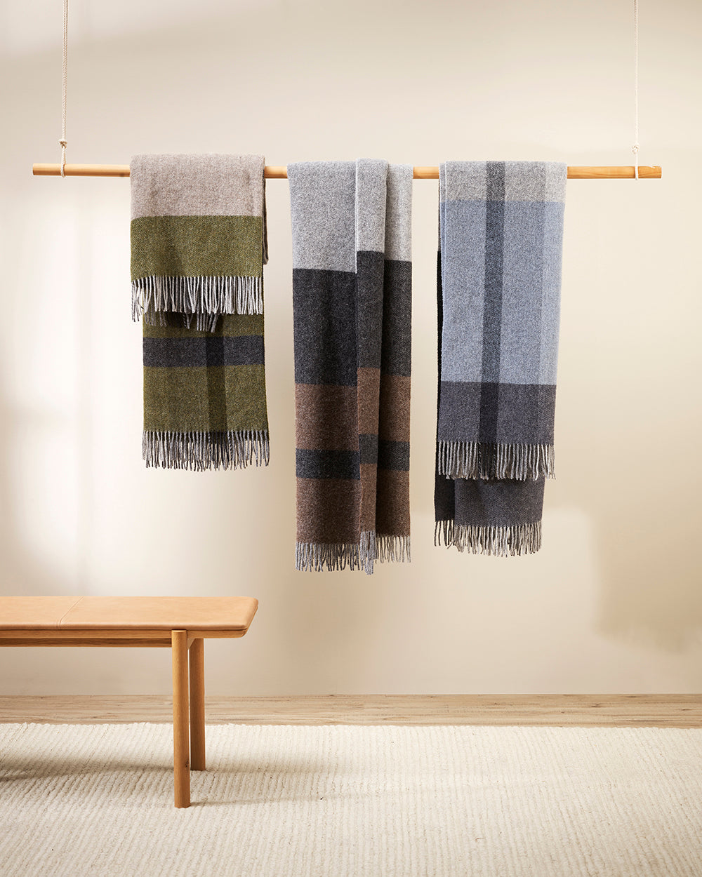 BRUNSWICK NZ WOOL THROW - BRACKEN