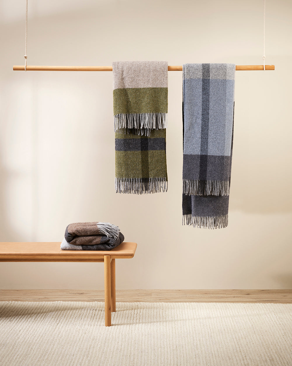 BRUNSWICK NZ WOOL THROW - BRACKEN