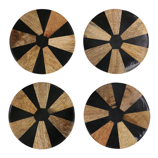 SOHO HORN & WOOD 4PC COASTER SET