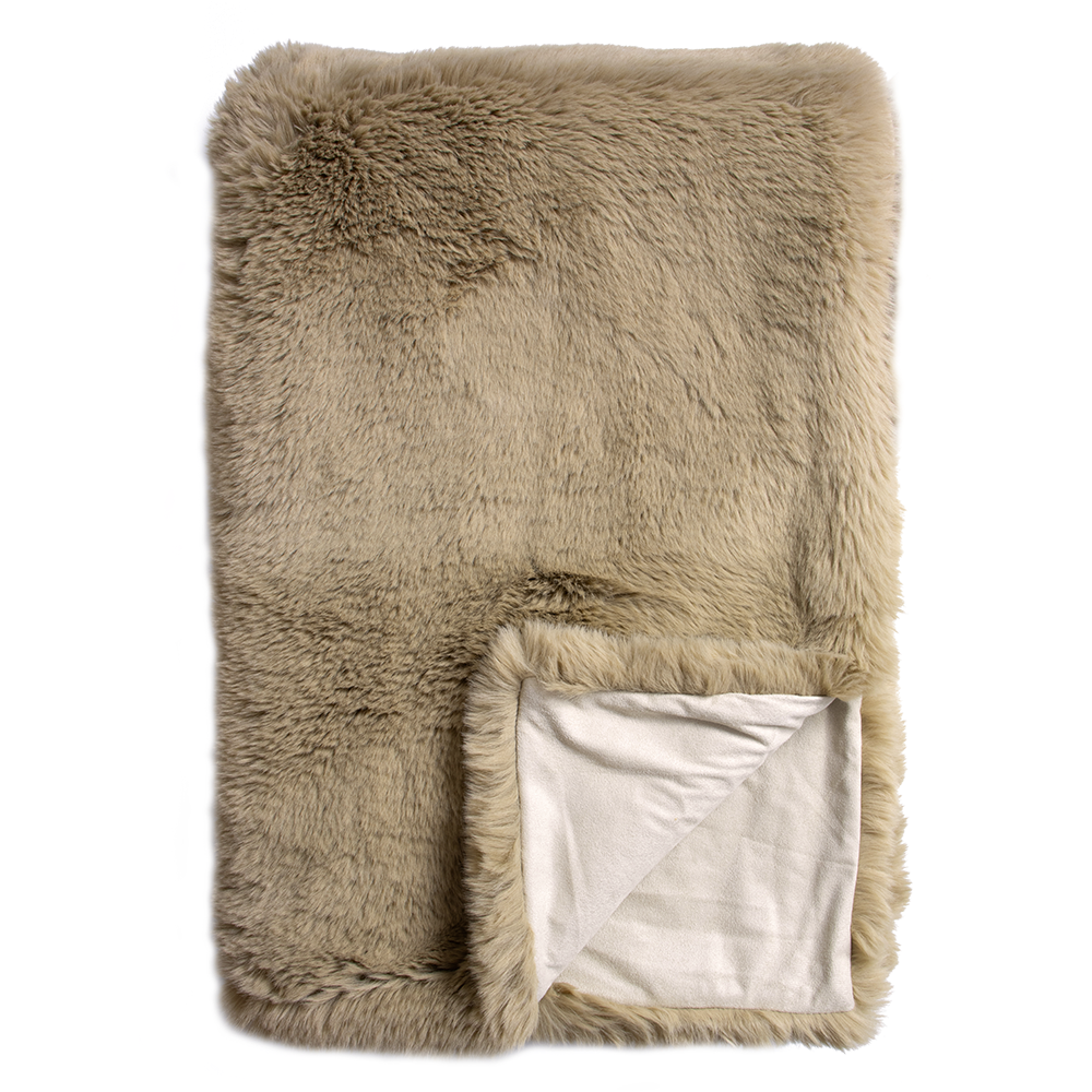 PELE BISCUIT FAUX FUR THROW