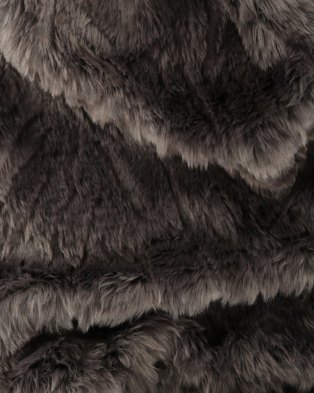 PEWTER CHINCHILLA FAUX FUR THROW